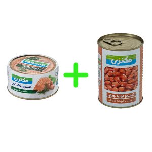سبد تن ماهی در شوید 180 گرمی + کنسرو لوبیا با قارچ 380 گرمی