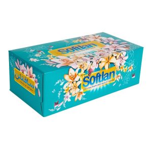 دستمال کاغذی ۱۵۰ برگ دولایه(۳۰۰برگ) طرح باغ بهشت سافتلن