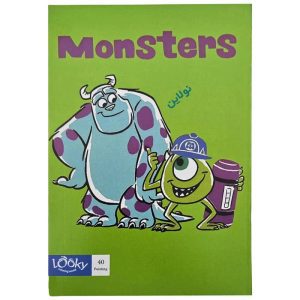 دفتر نقاشی 40 برگ طرح monsters